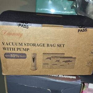 Anna Vacuum Storage Bag Set with Pump - Kraft Brown